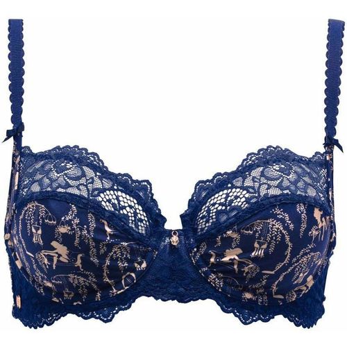 Sous-vêtements Femme sous 30 jours Brigitte Bardot Soutien-gorge corbeille bleu marine Haute Couture Bleu