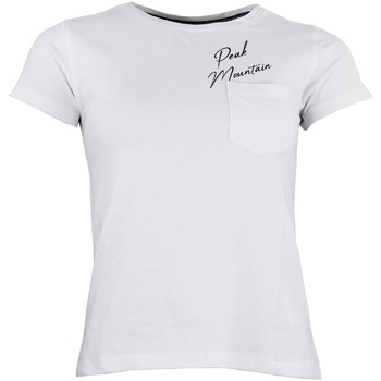Vêtements Femme T-shirts manches courtes Peak Mountain T-shirt manches courtes femme AJOJO BLANC