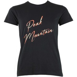 Vêtements Femme T-shirts BLEND manches courtes Peak Mountain T-shirt manches courtes femme ATRESOR Noir