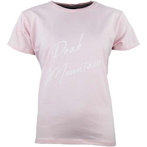 Vêtements Femme Blouson Polaire Garçon Ecelik Peak Mountain T-shirt manches courtes femme ATRESOR Rose