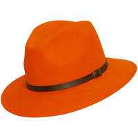 Accessoires textile Chapeaux Chapeau-Tendance Chapeau borsalino laine COSTA T55 Orange