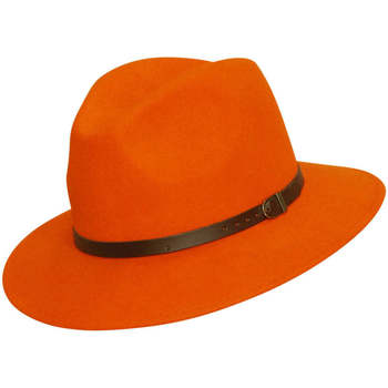 Accessoires textile Chapeaux Chapeau-Tendance Chapeau borsalino laine COSTA T56 Orange