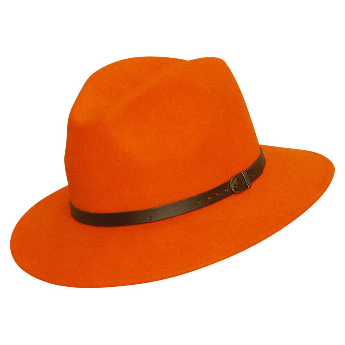 Accessoires textile Chapeaux Chapeau-Tendance Chapeau borsalino laine COSTA T56 Orange