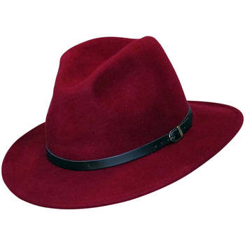 Accessoires textile Chapeaux Chapeau-Tendance Chapeau borsalino laine COSTA T56 Rouge