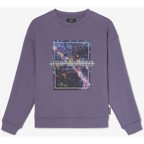 Vêtements Garçon Sweats Echarpes / Etoles / Foulardsises Sweat nakabo violet imprimé Violet