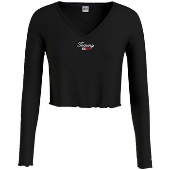 Vêtements Femme T-shirts manches longues Tommy Jeans Signature classic Noir