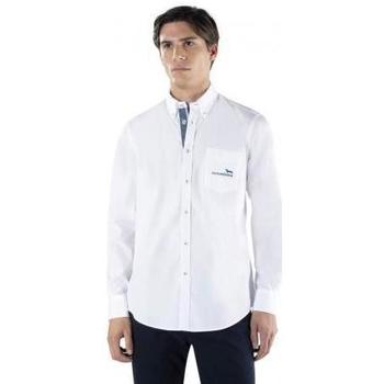 Vêtements Homme Chemises manches longues polo ralph lauren logo varsity jacket  Blanc