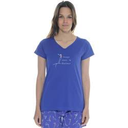 Vêtements Femme Pyjamas / Chemises de nuit Christian Cane T-SHIRT .. FAUSTINE Bleu