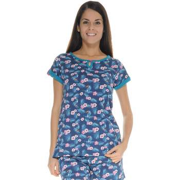 Vêtements Femme Pyjamas / Chemises de nuit Christian Cane HAUT BLEU MAEVA Bleu