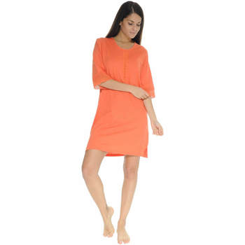 Vêtements Femme Pyjamas / Chemises de nuit Christian Cane ROBE D'ETE LONGUE ORANGE MANUELA Orange