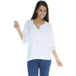 Vêtements Femme Pyjamas / Chemises de nuit Christian Cane HAUT BLANC MANUELA Blanc