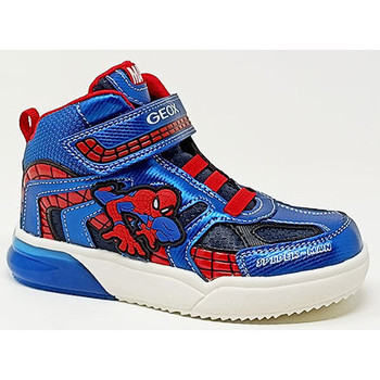 Chaussures Baskets mode Geox JUNIOR GRAY JAY BOY MARINE/ROUGE Rouge