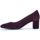 Chaussures Femme Escarpins Gabor Escarpins en cuir suède à talon bloc recouvert Bordeaux
