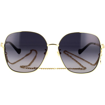 Gucci Eyewear aviator-frame tinted sunglasses Femme Lunettes de soleil Gucci Occhiali da Sole  GG1089SA 001 con Catena Doré