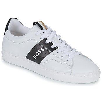 Chaussures Garçon Baskets basses BOSS  Blanc / Noir