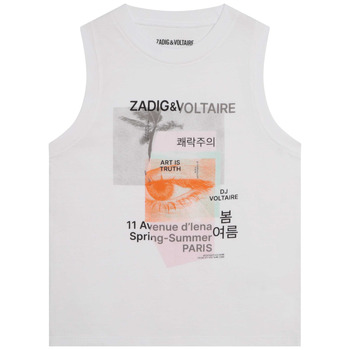 Vêtements Fille Débardeurs / T-shirts sans manche Zadig & Voltaire  Blanc