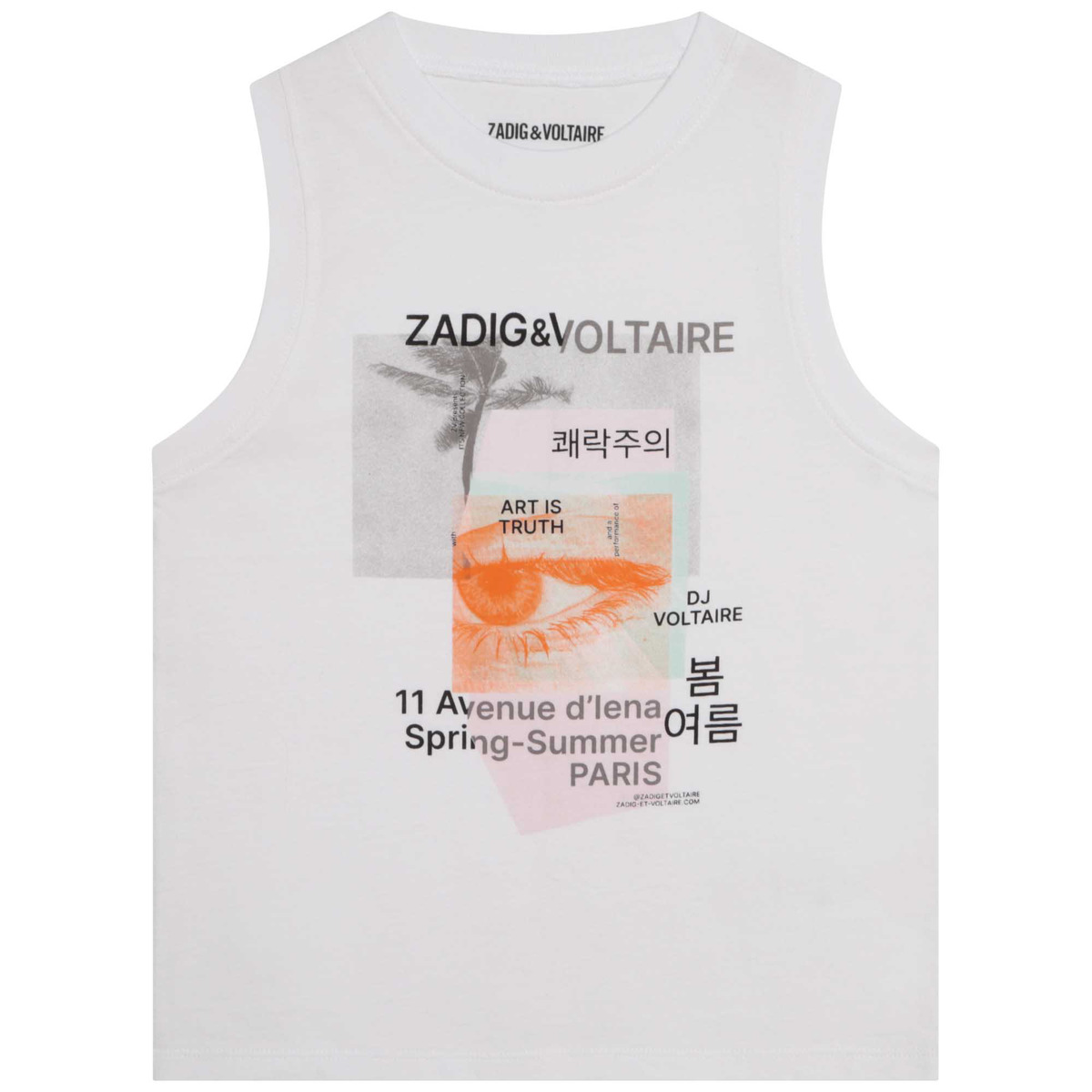 Vêtements Fille Débardeurs / T-shirts sans manche Moschino Kids embossed-logo cotton sweatshirt X15378-10P-J Blanc