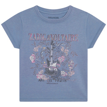 Vêtements Fille T-shirts manches courtes Zadig & Voltaire  Bleu