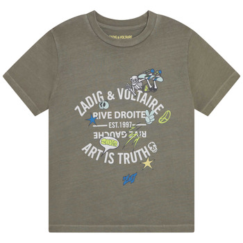 Vêtements Garçon T-shirts manches courtes Zadig & Voltaire  Kaki