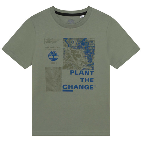 Vêtements Garçon T-shirts direction manches courtes Timberland T25T87-708-C Kaki