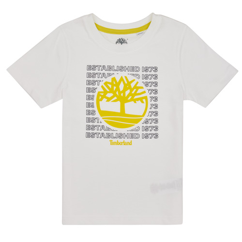 VêDark Garçon T-shirts manches courtes Timberland T25T97-10P-C Blanc