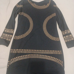 Vêtements Femme Robes courtes Sans marque robe noir et dorée Noir