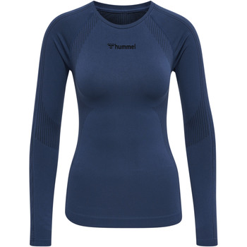 Vêtements Femme T-shirts manches longues hummel hmlSHAPING SEAMLESS T-SHIRT L/S Bleu