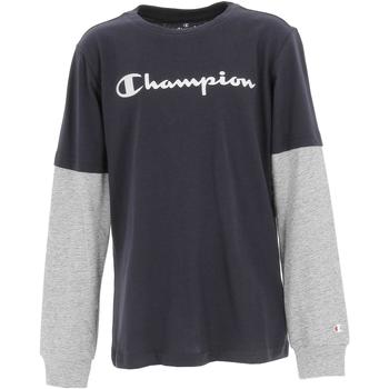 Vêtements Garçon T-shirts manches longues Champion Long sleeve t-shirt Bleu marine