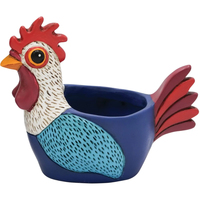 Marques à la une Vases / caches pots d'intérieur Enesco Petit cache pot Coq par Allen Designs Bleu