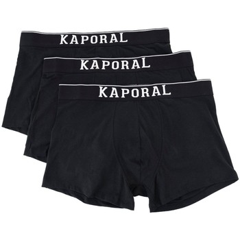 Sous-vêtements Homme Boxers Kaporal Pack x3 front logo Noir
