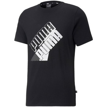 Vêtements Homme T-shirts manches courtes Puma Power Logo Tee Noir