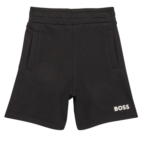 Vêtements Garçon Shorts Check / Bermudas BOSS J24816-09B-C Noir