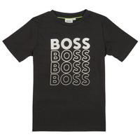 Vêtements Garçon T-shirts manches courtes BOSS J25O05-09B-C Noir