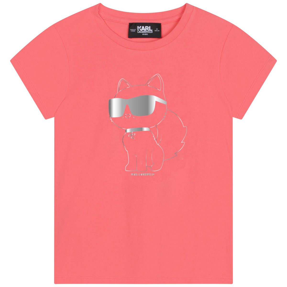 Vêtements Fille T-shirts manches courtes Karl Lagerfeld Z15413-43D-C Corail