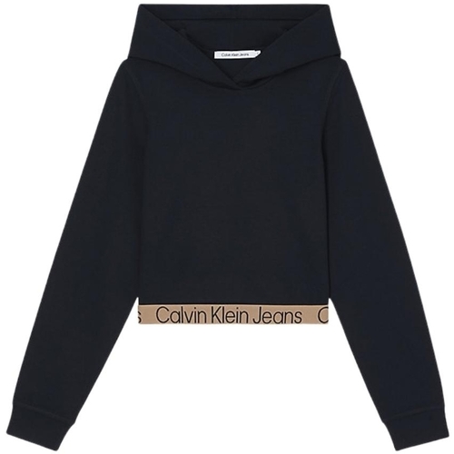 Vêtements Femme Sweats Calvin Klein Jeans track Sweat A capuche court  Ref 57713 BEH noir Noir