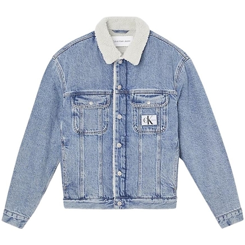 Calvin Klein Jeans Veste en jean homme Ref 57824 1AA Denim Bleu - Livraison  Gratuite | Spartoo ! - Vêtements Vestes Homme 144,42 €