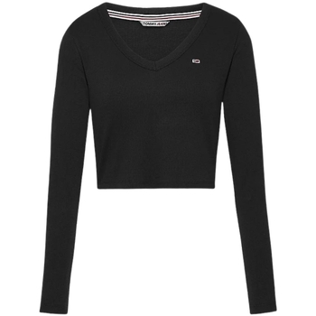 Vêtements Femme T-shirts & Polos Tommy Jeans T shirt manches longues  Ref 57875 BDS Noir Noir