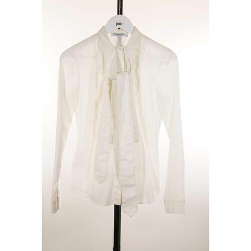 Vêtements Femme Débardeurs / T-shirts sans manche Dior Top en soie Blanc