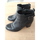 Chaussures Femme Bottines Sans marque Bottines en cuir Noir