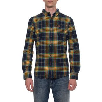 Vêtements Homme Chemises manches longues Superdry M4010460A Vert
