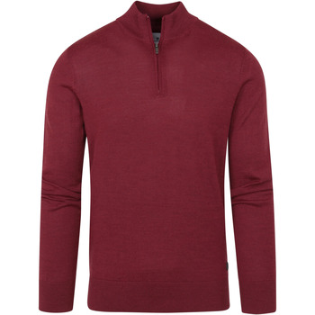 Vêtements Homme Sweats State Of Art Cardigan Demi-Zip Mix Laine Rouge Bordeaux Rouge