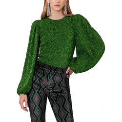 Vêtements Femme T-shirts & Polos GaËlle Paris Chemisier en jersey lurex  manches bouffantes Vert