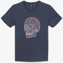 Vêtements Homme floral embroidery logo-print T-shirt Le Temps des Cerises T-shirt morde bleu marine imprimé Bleu