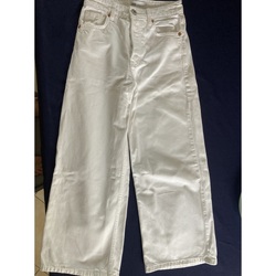 Vêtements Femme Jeans flare / larges Zara Pantalon Blanc