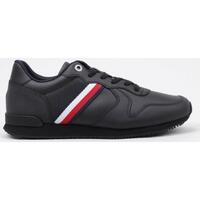 Chaussures Homme Baskets basses Tommy Hilfiger ICONIC RUNNER LEATHER Noir