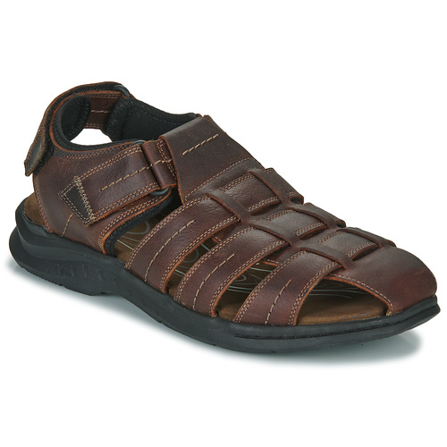 Clarks WALKFORD FISH Marron - Livraison Gratuite | Spartoo ! - Chaussures Sandale  Homme 63,96 €