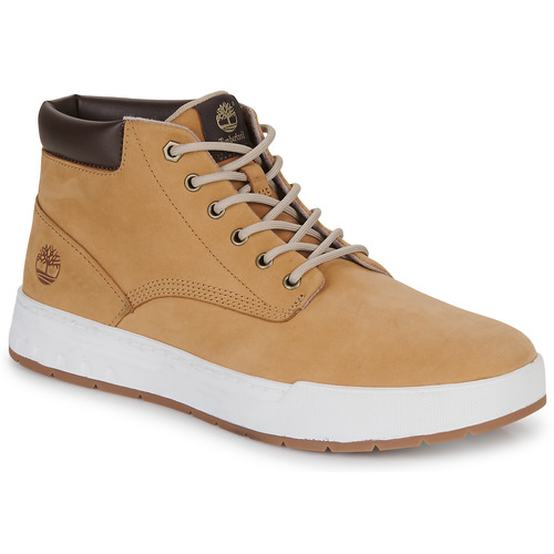 Chaussures Homme Baskets montantes Bee Timberland MAPLE GROVE LTHR CHK Beige / Marron / Blanc
