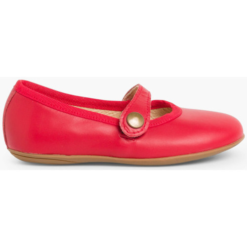 Chaussures Fille Ballerines / babies Pisamonas Chaussures à boucle Fille Cuir Couleurs Rouge