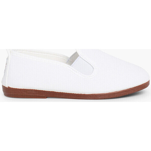 Chaussures Fille Slip ons Pisamonas Baskets kung-fu camping Blanc
