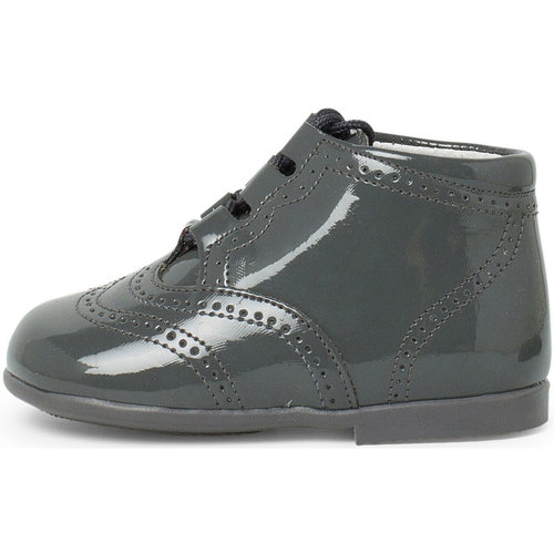 Chaussures Fille Bottes Pisamonas Chaussures Anglaises effet Verni Gris